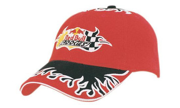 Brushed Heavy Cotton with Flame Embroidery to Peak and Crown Brushed Heavy Cotton with Flame Embroidery to Peak and Crown