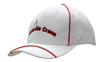 Brushed Heavy Cotton with Piping on Crown & Peak Brushed Heavy Cotton with Piping on Crown & Peak