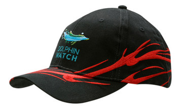 Brushed Heavy Cotton with Wave Embroidery on Crown & Peak Brushed Heavy Cotton with Wave Embroidery on Crown & Peak