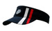 Brushed Heavy Cotton Visor with Stripes on Crown & Peak Brushed Heavy Cotton Visor with Stripes on Crown & Peak