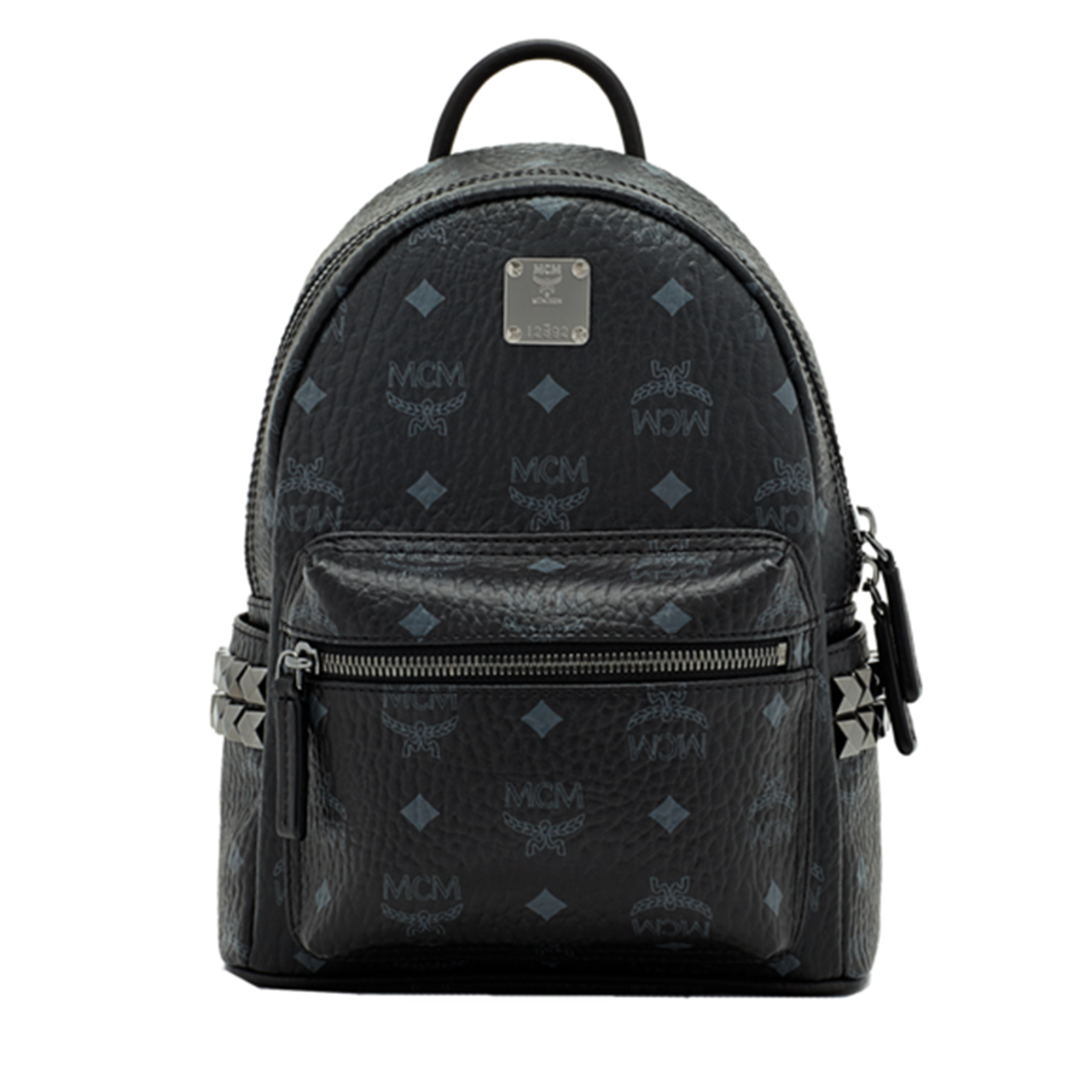 mini black mcm backpack