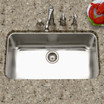 Houzer Medallion 31" Stainless Steel Undermount Single Bowl Kitchen Sink with Strainer