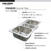 41-5/16" x 22" Stainless Steel Topmount Kitchen Sink