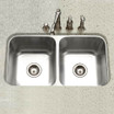 31.25" X 17.75" Stainless Steel Undermount 50/50 Double Bowl Kitchen Sink