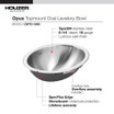 17-3/4" x 13 -9/16" Stainless Steel Topmount Oval Bowl Lavatory Sink with Overflow