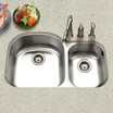 32-3/16" x 20-1/2" Stainless Steel Undermount 70/30 Double Bowl Kitchen Sink