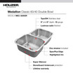 31-1/2" x 20-3/16" Stainless Steel Undermount 60/40 Double Bowl Kitchen Sink, Small Bowl Right