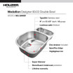 32" x 21" Stainless Steel Undermount 80/20 Double Bowl Kitchen Sink