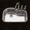Houzer Belleo 32" Stainless Steel Drop-in Topmount Single Bowl Offset Kitchen Sink with Strainer & Grid