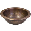 15" Hand-Hammered Copper Topmount Classic Lavatory Sink