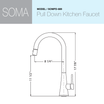 Soma Pull Down Kitchen Faucet with CeraDox Technology (SOMPD-669)