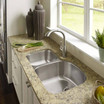 Medallion Designer Series Undermount Stainless Steel 70/30 Double Bowl Kitchen Sink, Small Bowl Left (MC-3210SL-1)