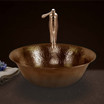 16" Hand-Hammered Copper Vessel Lavatory Sink