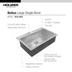 33" x 22" Stainless Steel Topmount 1-Hole Large Single Kitchen Sink