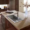 Zero Radius Topmount Stainless Steel 1-Hole Large Single Kitchen Sink