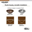 Baby Round Undermount Pewter Lavatory Sink
