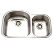 32-1/2" x 20-11/16" Stainless Steel Undermount 70/30 Double Bowl Kitchen Sink