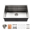 26" x 18" Stainless Steel Undermount Kitchen Sink with Interchangeable Accessories