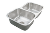 Eston Series Undermount Stainless Steel 60/40 Double Bowl Kitchen Sink, Small Bowl Right, 18 Gauge