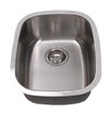 Houzer CS-1607 Club Series Undermount 0-Hole Single Bowl Bar/Prep Sink