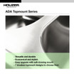 Houzer ADA Compliant 22 inch Stainless Steel Drop-in Topmount 3-hole 5 inch Deep Single Bowl Kitchen Sink - A2219-503-1