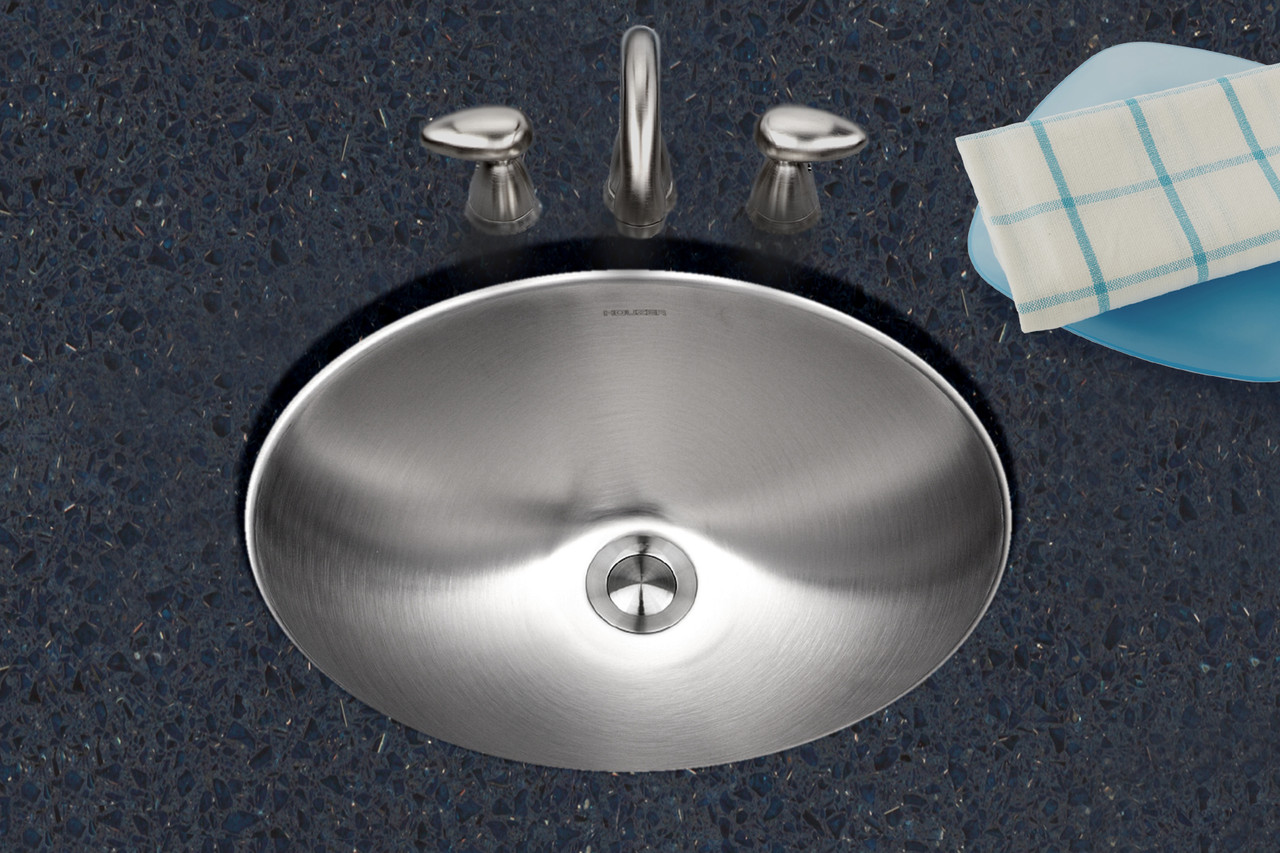 ほでなすバサーわしき Undermount Stainless Steel Oval Bowl Lavatory Sink