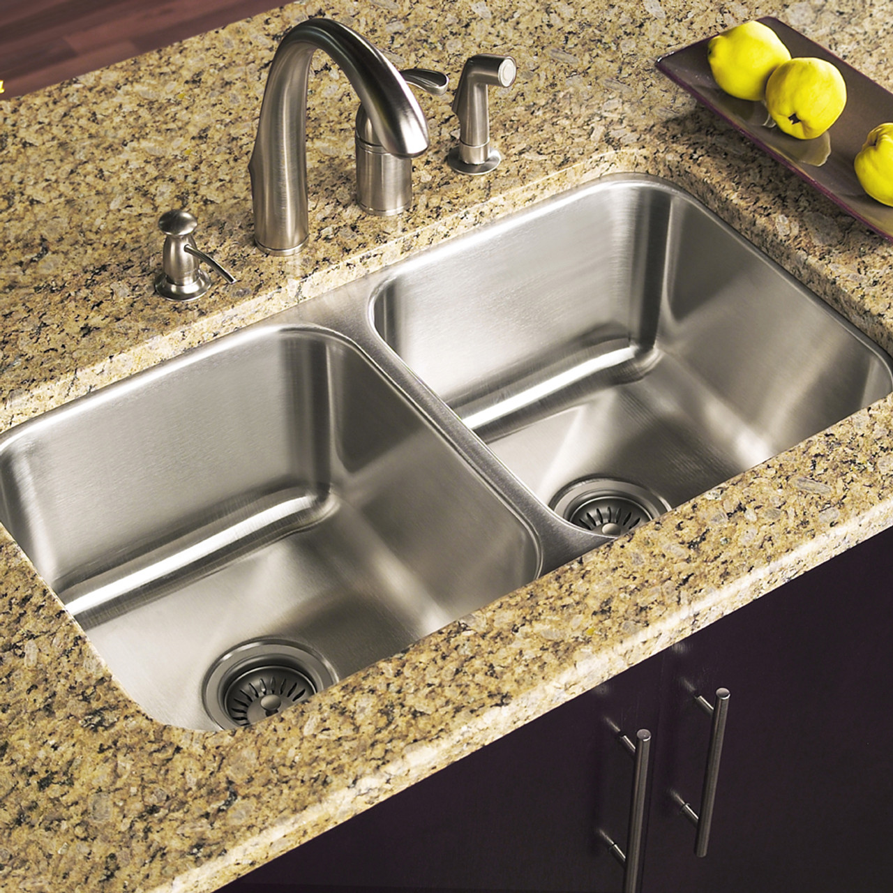 Undermount Stainless Steel 50/50 Double Bowl Kitchen Sink - Houzer