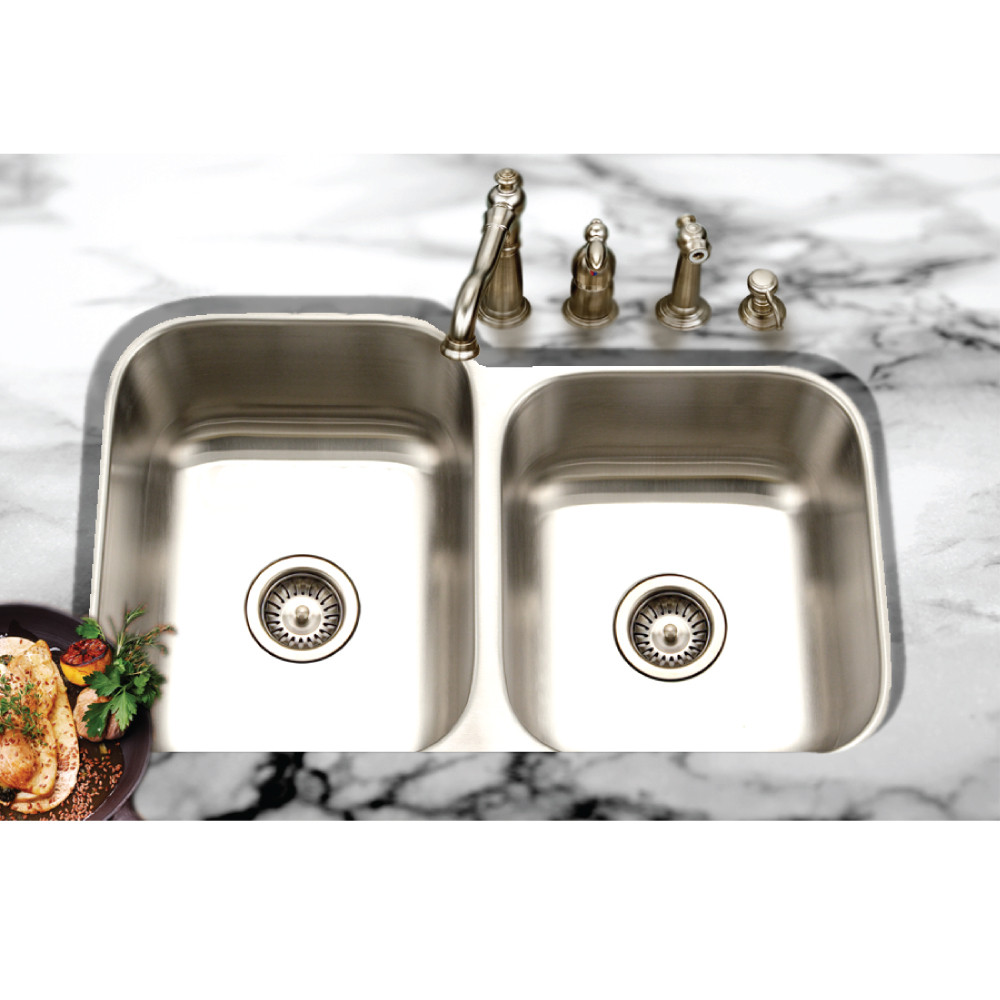 Classic Undermount Stainless Steel 60/40 Double Bowl Kitchen Sink