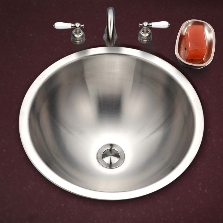Conical Topmount Stainless Steel Bowl Lavatory Sink