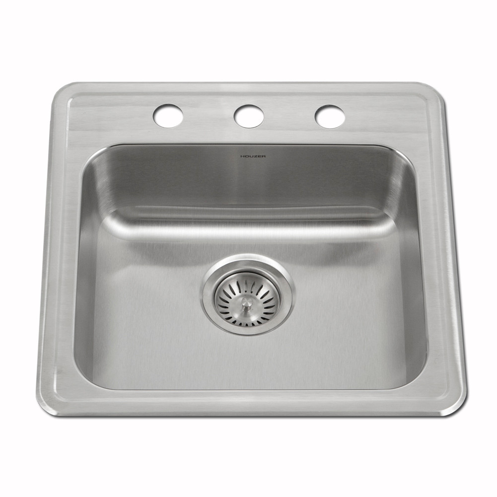 Houzer ADA Compliant 19 inch Stainless Steel Drop-in Topmount 3