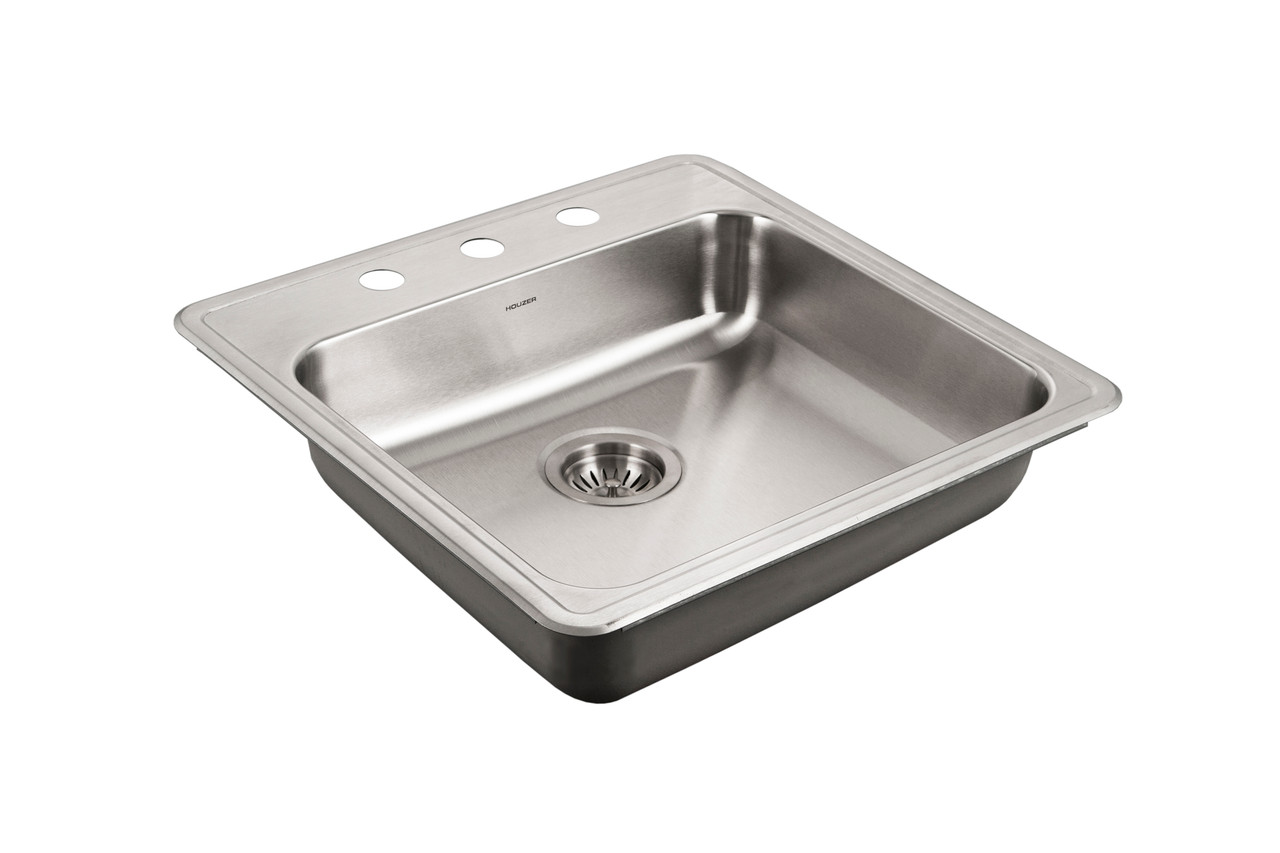 Houzer ADA Compliant 22 inch Stainless Steel Drop-in Topmount 3