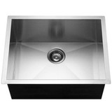 23" x 18" Stainless Steel Undermount 0-hole Single Bowl Kitchen Sink