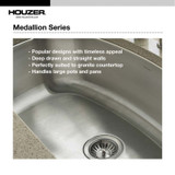 Classic Undermount Stainless Steel 60/40 Double Bowl Kitchen Sink, Small Bowl Right