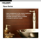 Houzer Opus 16" Stainless Steel Drop-in Topmount Round Bowl Bathroom Sink