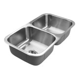 31-1/2" x 17-15/16" Stainless Steel Topmount Double Bowl Kitchen Sink