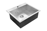 25" x 22" Stainless Steel Topmount 1-Hole Single Bowl Kitchen Sink