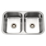 Medallion Gourmet Series Undermount Stainless Steel 50/50 Double Bowl Kitchen Sink