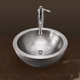 Round Double Wall Pewter Vessel Sink