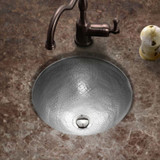Baby Round Undermount Pewter Lavatory Sink