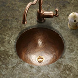 Baby Round Undermount Copper Lavatory Sink