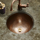 Classic Round Undermount Copper Lavatory Sink