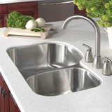 32-1/2" x 20-11/16" Stainless Steel Undermount 70/30 Double Bowl Kitchen Sink