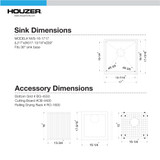 Novus Series 17" Workstation Kitchen Sink with Accessories Included