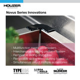 Houzer 26" inch Novus Stainless Steel Undermount Single Bowl Workstation Kitchen Sink with Accessories