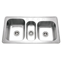 Houzer Premier 41 inch Stainless Steel Drop-in Topmount 4-hole