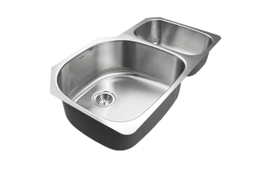 32-3/16" x 20-1/2" Stainless Steel Undermount 70/30 Double Bowl Kitchen Sink