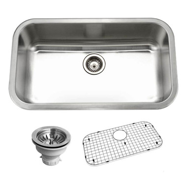 Houzer 41 Stainless Steel Topmount Triple Bowl Kitchen Sink, 18 Gauge,  PGT-4322-1