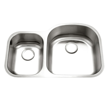 Designer Undermount Stainless Steel 70/30 Double Bowl Kitchen Sink