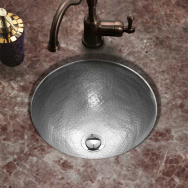 Classic Round Undermount Pewter Lavatory Sink