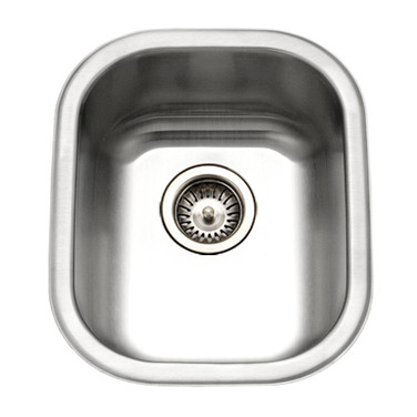 Houzer CS-1607 Club Series Undermount 0-Hole Single Bowl Bar/Prep Sink